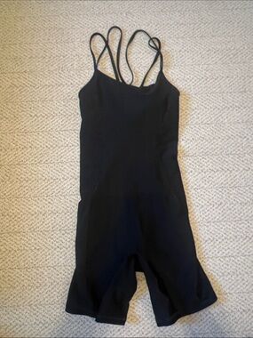 Black Your Personal Best Strappy One-Piece Romper